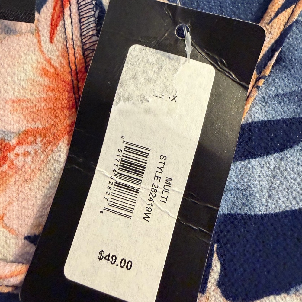 Floral Navy Swim Coverup - Picture 6 of 9